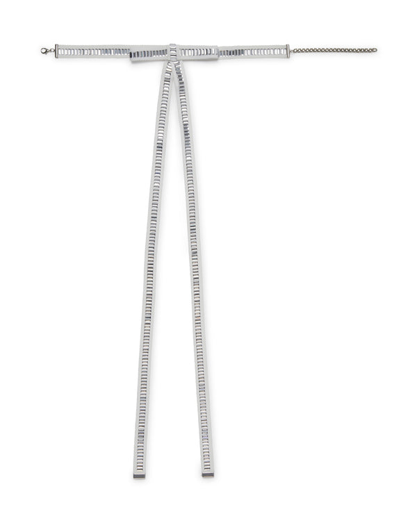 david koma CRYSTAL BOW CHOKER IN WHITE WHITE
