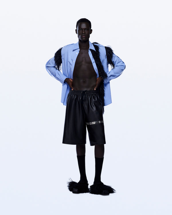 David Koma EPAULETTE SHIRT BLUE