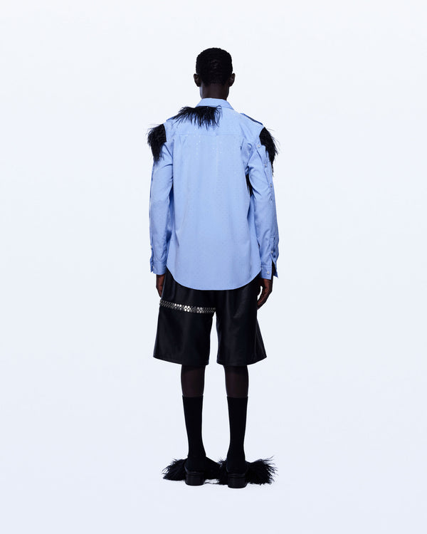 David Koma EPAULETTE SHIRT BLUE