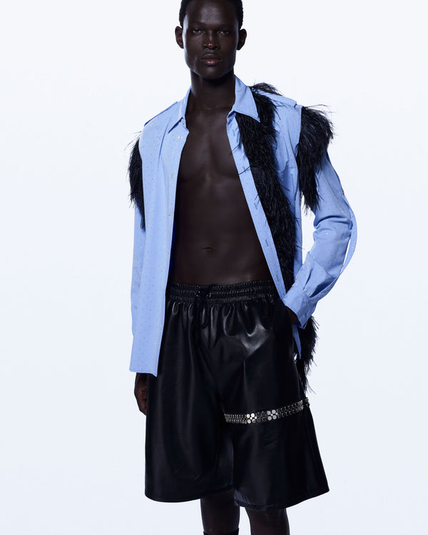 David Koma EPAULETTE SHIRT BLUE