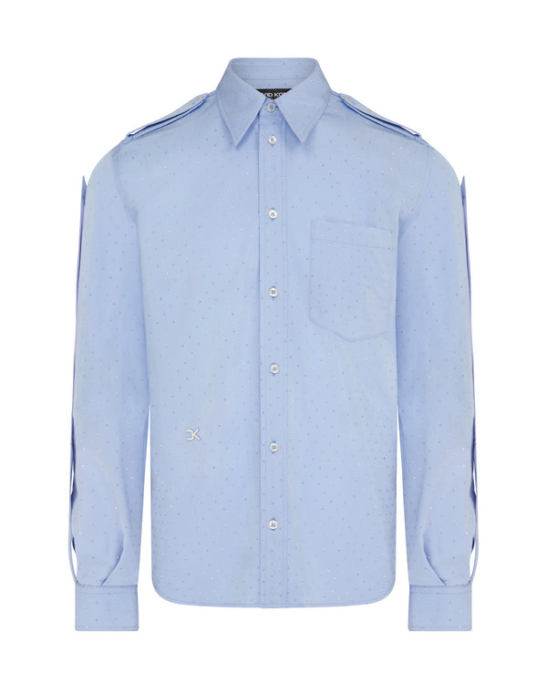 david koma EPAULETTE SHIRT BLUE