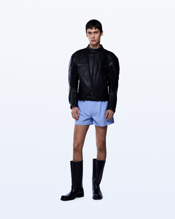 David Koma GLITTERING BOXER SHORTS BLUE