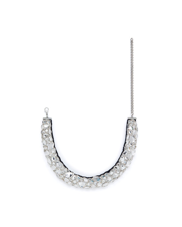 david koma IRREGULAR CRYSTAL CHOKER BLACK
