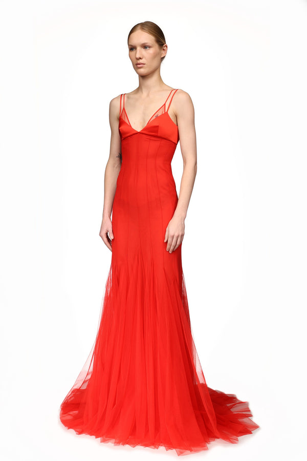 David Koma LAYERED TULLE GOWN