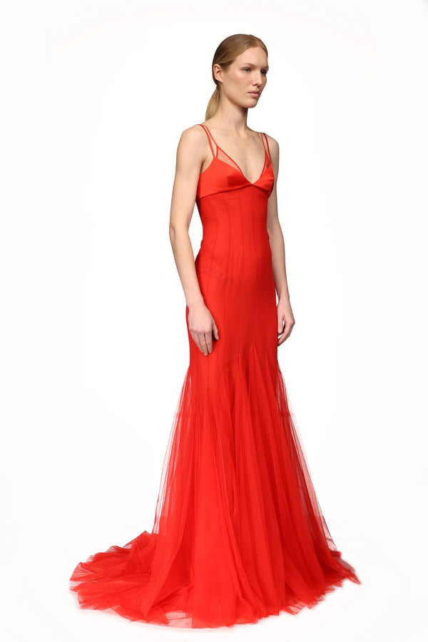 David Koma LAYERED TULLE GOWN