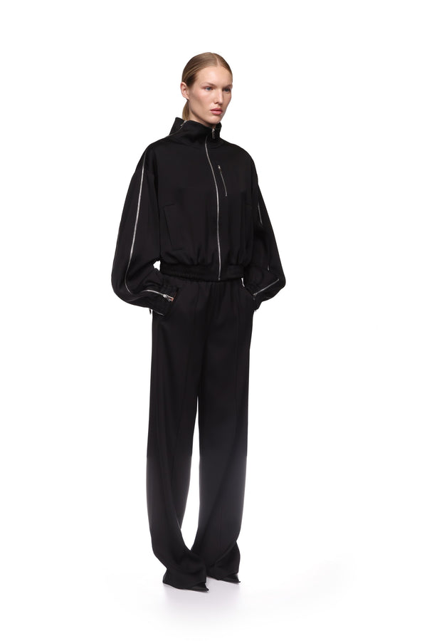David Koma SATIN TROUSERS BLACK