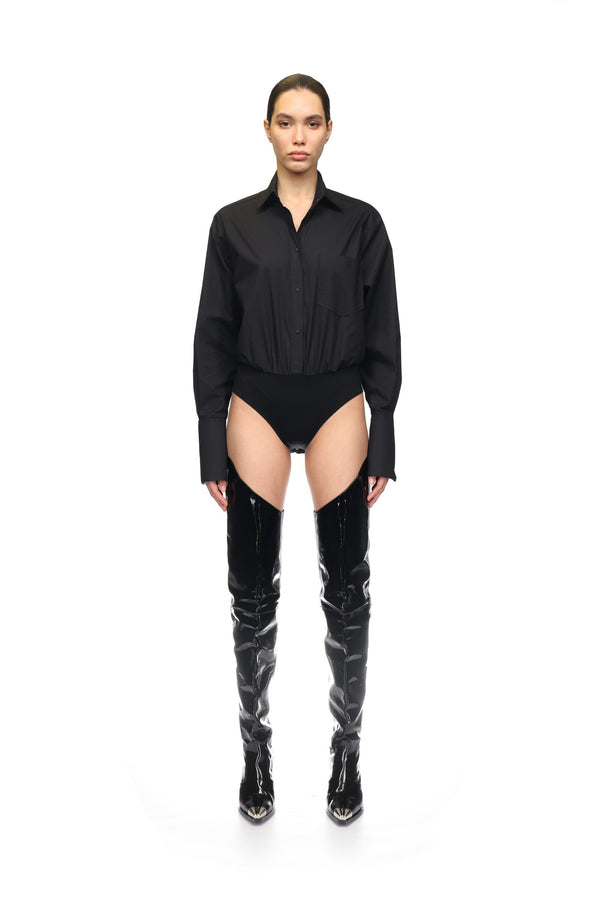 David Koma SHIRT BODYSUIT BLACK