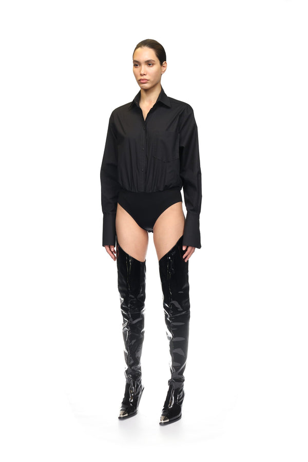 David Koma SHIRT BODYSUIT BLACK