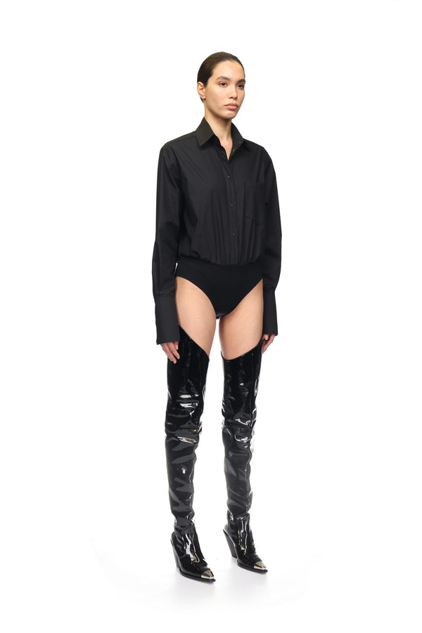 David Koma SHIRT BODYSUIT BLACK