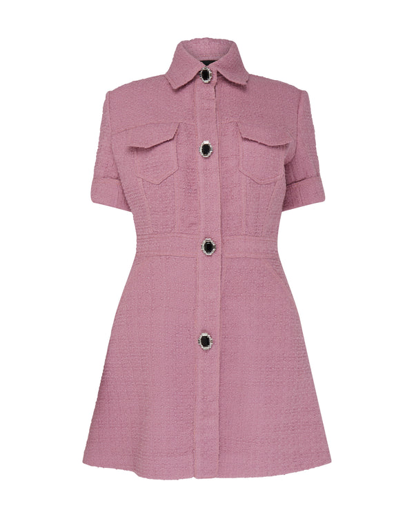david koma Short Sleeve Mini Dress Pink