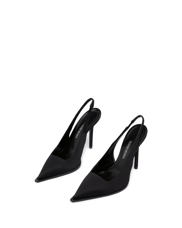 David Koma SLINGBACK PUMPS IN BLACK BLACK
