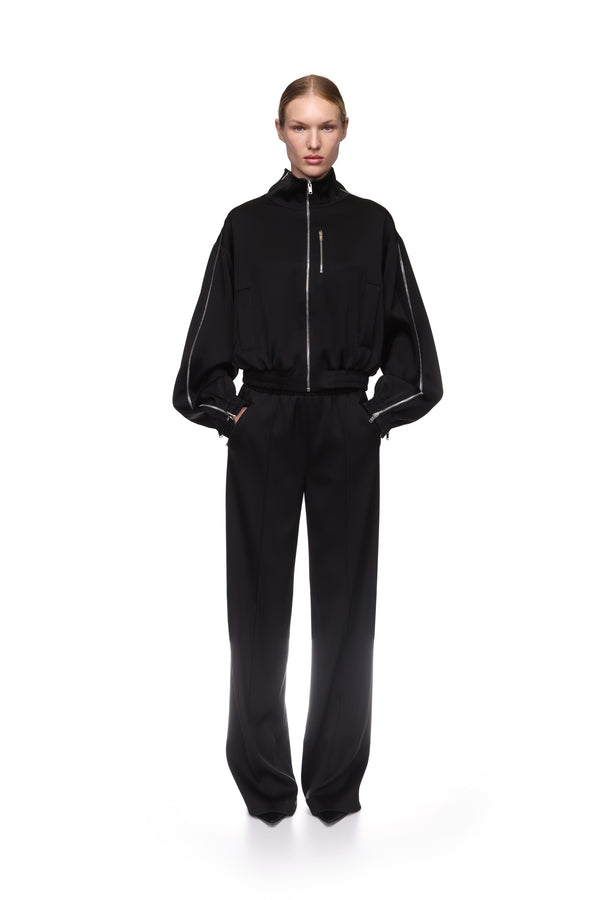 David Koma ZIP DETAIL TRACK JACKET BLACK