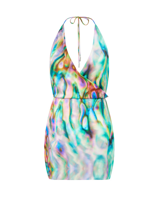 david koma MOTHER OF PEARL PRINT MINI CAMI DRESS MULTICOLOUR