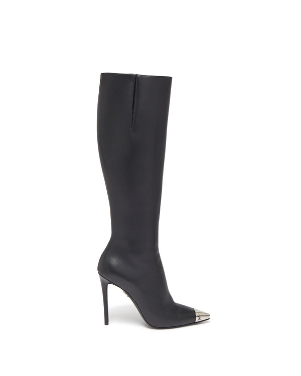 david koma NAPA LEATHER KNEE HIGH BOOTS IN BLACK BLACK