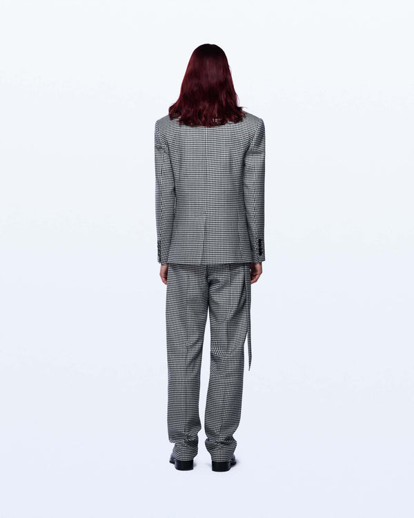 David Koma SINGLE BREASTED HOUNDSTOOTH JACKET B/W HOUNDSTOOTH