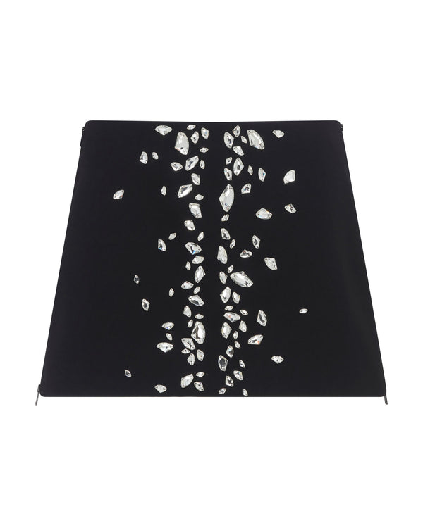 david koma SPECKLED CRYSTAL EMBROIDERY MINI SKIRT BLACK