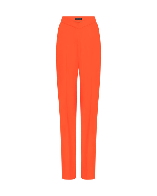 david koma STRAIGHT LEG TAILORED TROUSERS IN ORANGE ORANGE