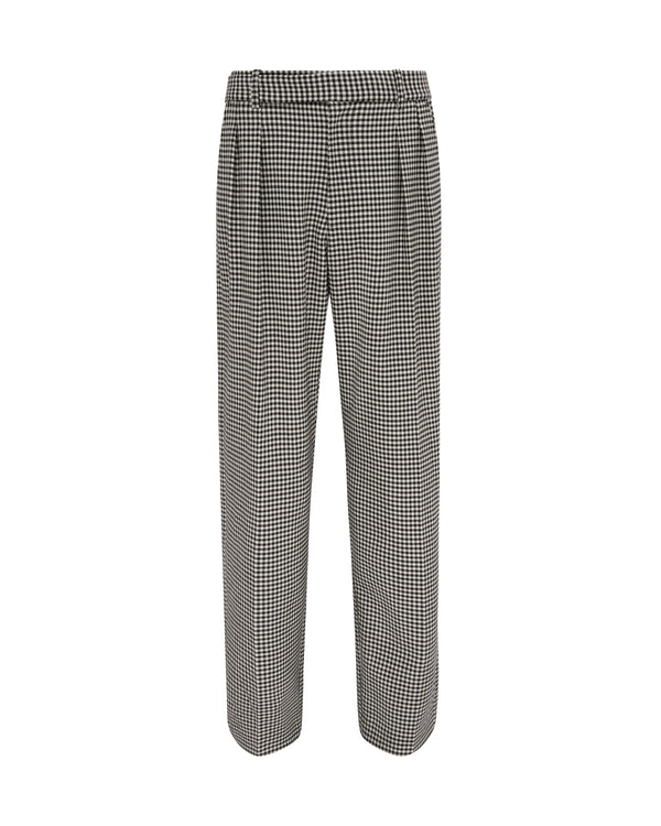 david koma WIDE LEG HOUNDSTOOTH TUXEDO TROUSERS B/W HOUNDSTOOTH