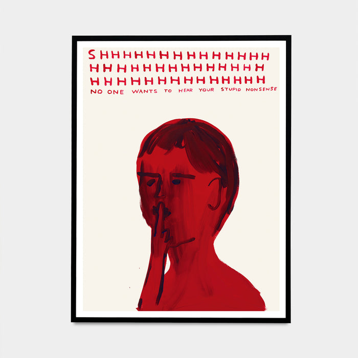 David Shrigley David Shrigley Collage Posters - Shhh
