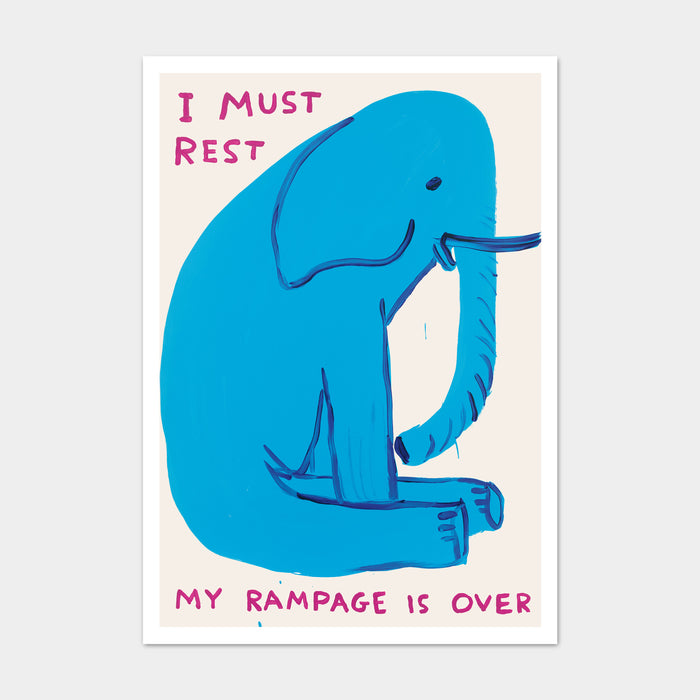 David Shrigley David Shrigley Greetings Cards - I Must Rest My Rampage Is Over