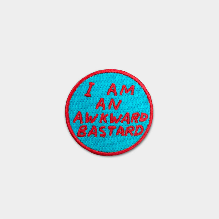 David Shrigley David Shrigley Iron-On Patch - Awkward Bastard