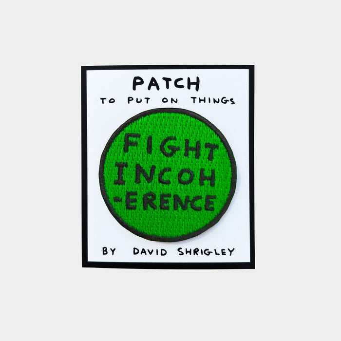 david shrigley David Shrigley Iron-On Patch - Fight Incoherence