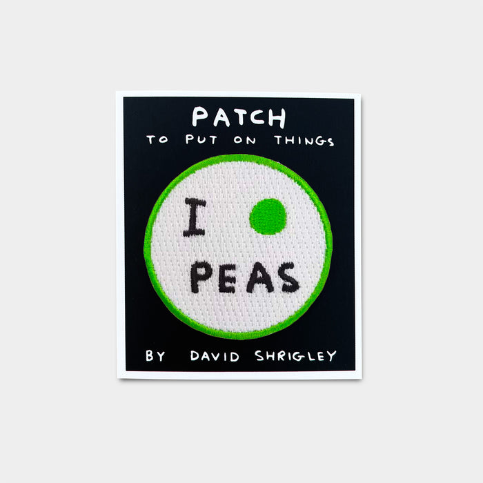 david shrigley David Shrigley Iron-On Patch - I Pea Peas