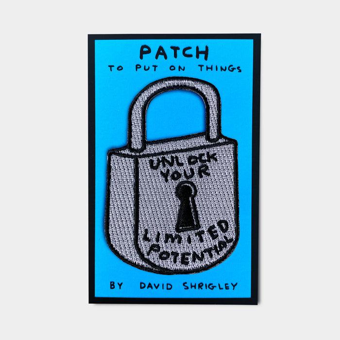 david shrigley David Shrigley Iron-On Patch - Unlock Your Limited Potential