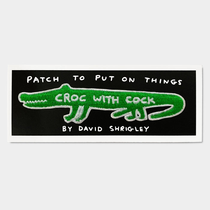 david shrigley David Shrigley Iron-on Patches - Croc With Cock