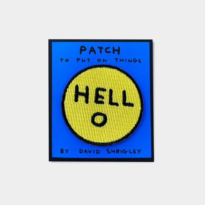 david shrigley David Shrigley Iron-on Patches - Hello