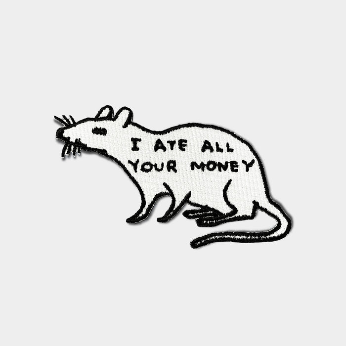David Shrigley David Shrigley Iron-on Patches - I Ate All Your Money