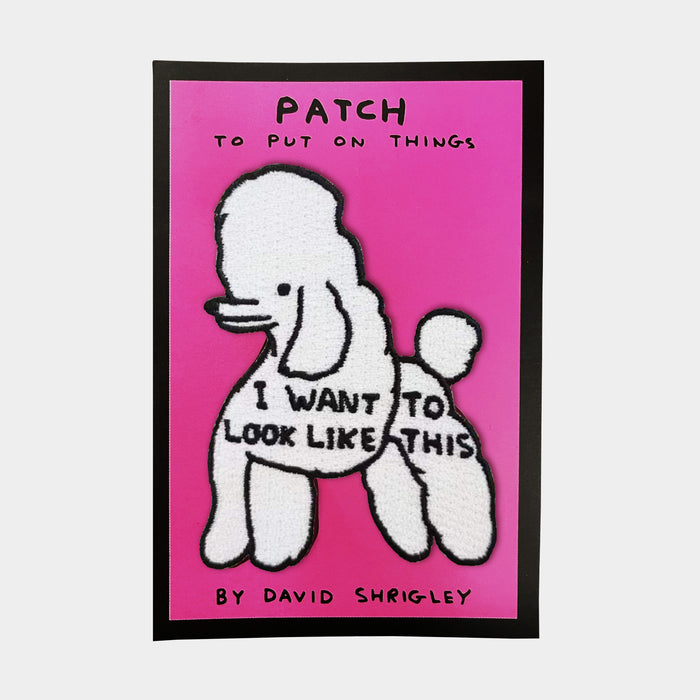 david shrigley David Shrigley Iron-on Patches - I Want To Look Like This