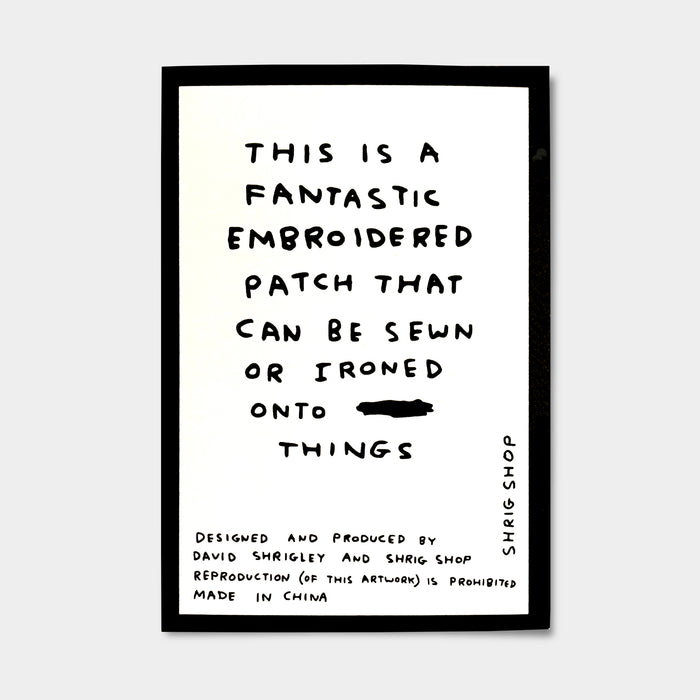 David Shrigley David Shrigley Iron-on Patches - Kiss My Paw
