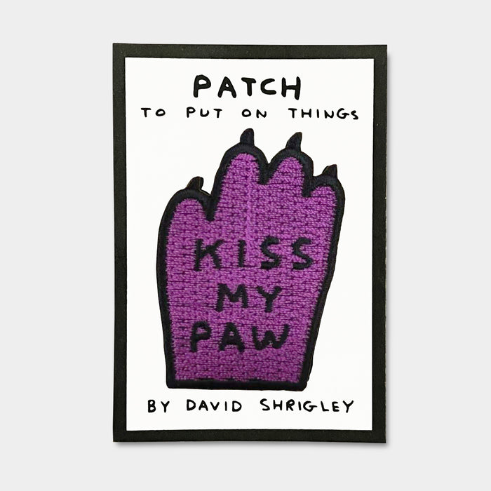 david shrigley David Shrigley Iron-on Patches - Kiss My Paw
