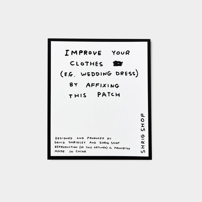 David Shrigley David Shrigley Iron-on Patches - Nonsense In Pink