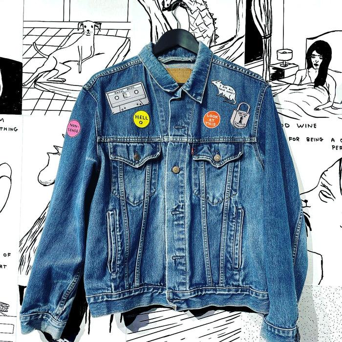 David Shrigley David Shrigley Iron-on Patches - Nonsense In Pink