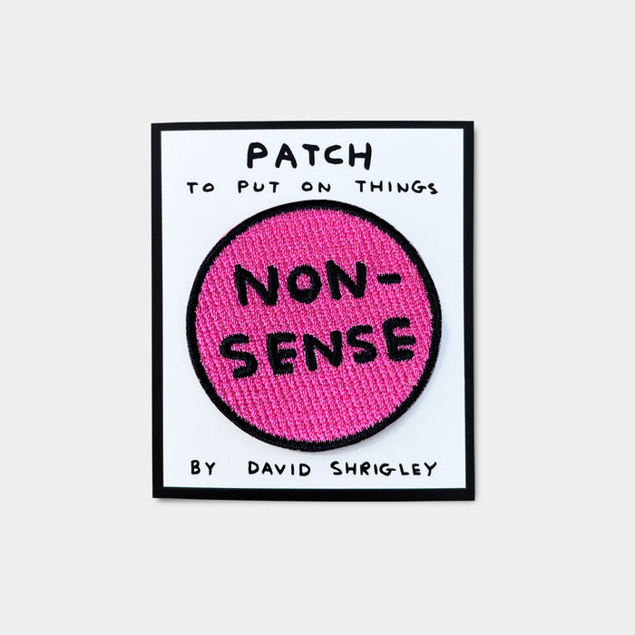 david shrigley David Shrigley Iron-on Patches - Nonsense in Pink