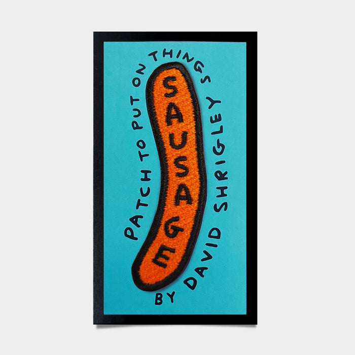 david shrigley David Shrigley Iron-on Patches - Sausage