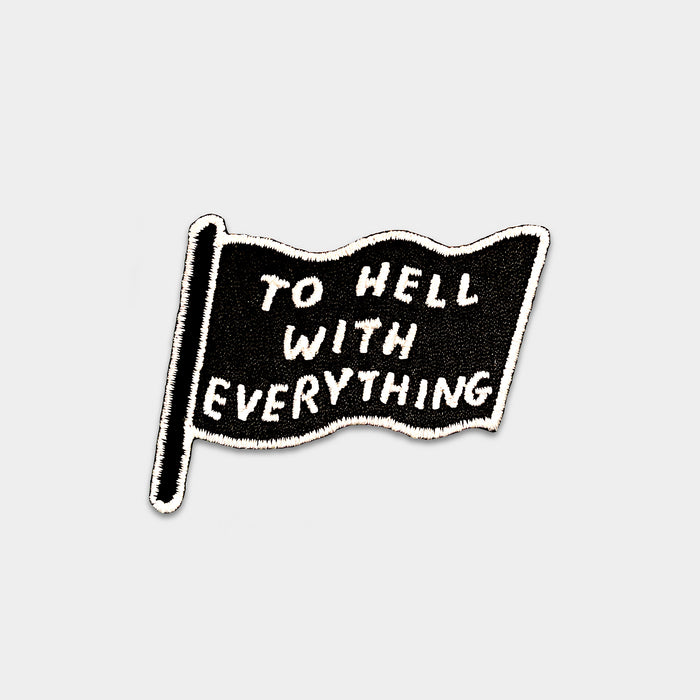 David Shrigley David Shrigley Iron-on Patches - To Hell With Everything