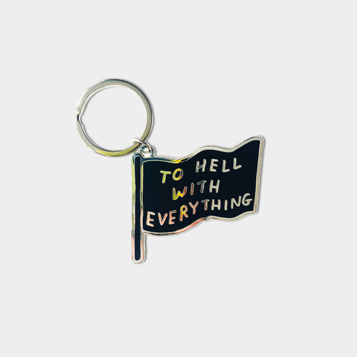 david shrigley David Shrigley Keyrings - To Hell With Everything