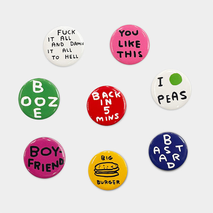 David Shrigley David Shrigley Pin Badges - Collection 1