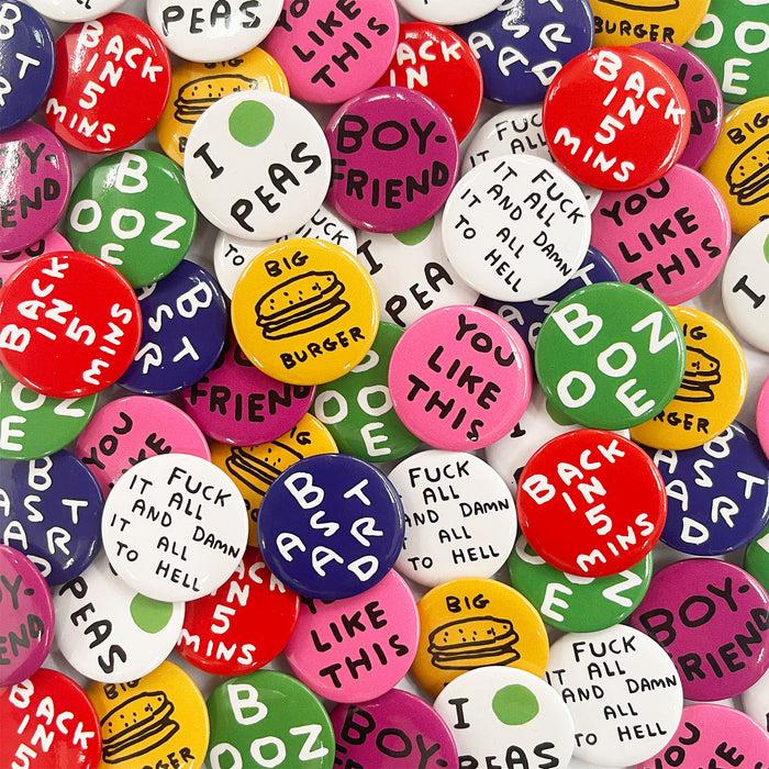 david shrigley David Shrigley Pin Badges - Collection 1