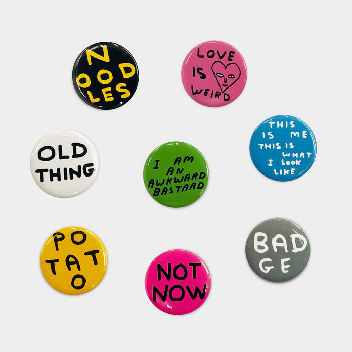 David Shrigley David Shrigley Pin Badges - Collection 2