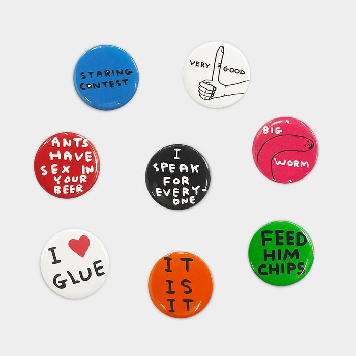 David Shrigley David Shrigley Pin Badges - Collection 3