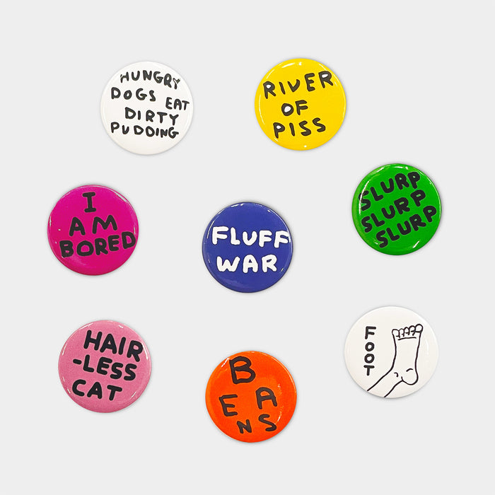 David Shrigley David Shrigley Pin Badges - Collection 4
