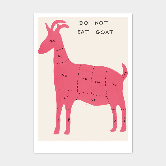 david shrigley David Shrigley Postcards - Do Not Eat Goat