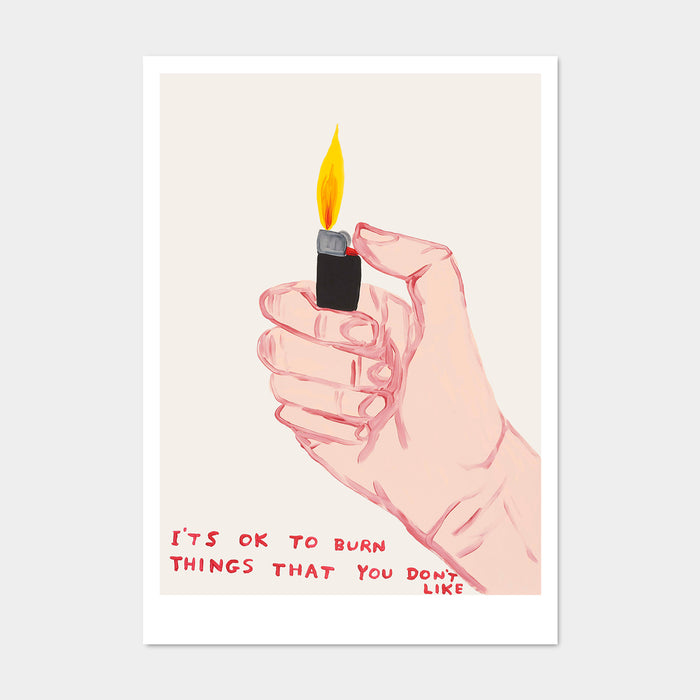 david shrigley David Shrigley Postcards - It's Ok To Burn Things That You Don't Like