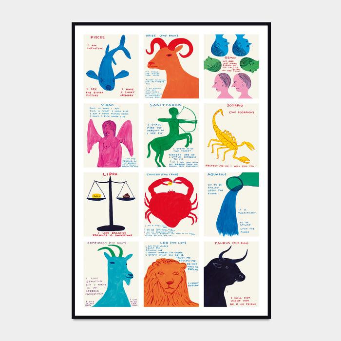 David Shrigley David Shrigley Posters - Signs Of The Zodiac