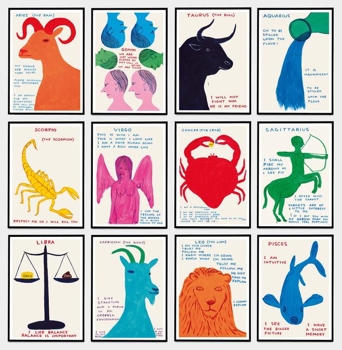 david shrigley David Shrigley Posters - Signs of the Zodiac