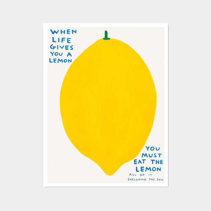 david shrigley David Shrigley Posters - When Life Gives You A Lemon